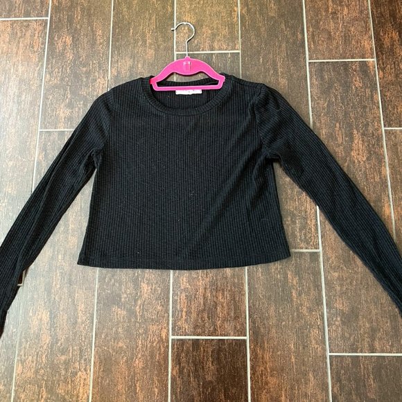 Black Crop Women's T-Shirt - Picture 1 of 3